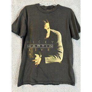 Vintage 1999 Ricky Martin Livin' La Vida Loca Tour T-Shirt Size M Faded AOP‎ Tee